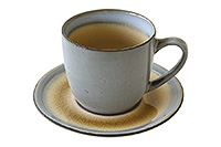 Чайная чашка с блюдцем из керамики (Шапо чайное или пара) 240 мл